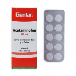 ACETAMINOFEN GENFAR 500MG...