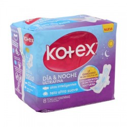 KOTEX DIA Y NOCHEX 8 TOALLAS