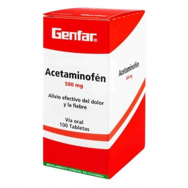 ACETAMINOFEN GENFAR 500MG...