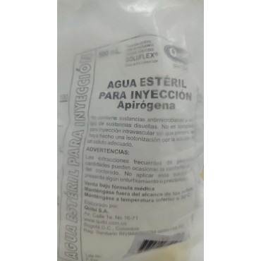 Agua Esteril 500 Ml...